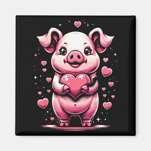 G Holding Heart Valentines Day Cute Valentine 1  Magneet (Voorkant)