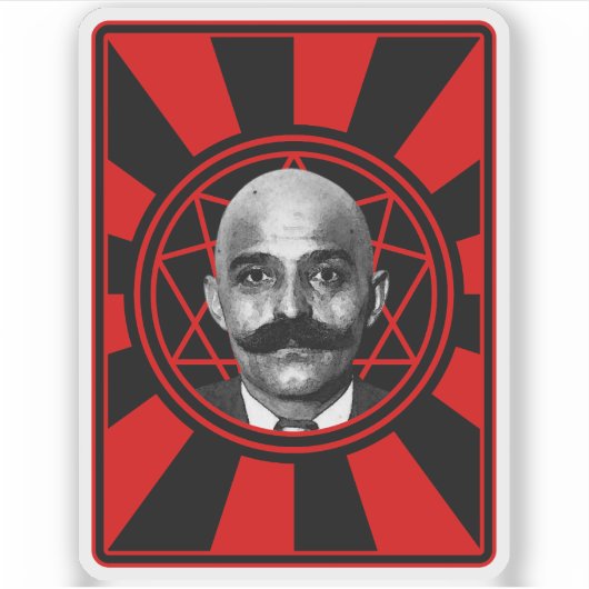 G.I. Gurdjieff De Magus - v2 (rood) Sticker (Voorkant)