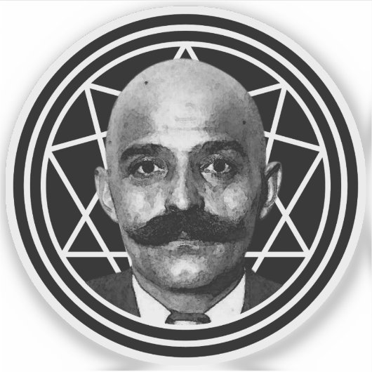 G.I. Gurdjieff De Magus (wit) Sticker (Voorkant)