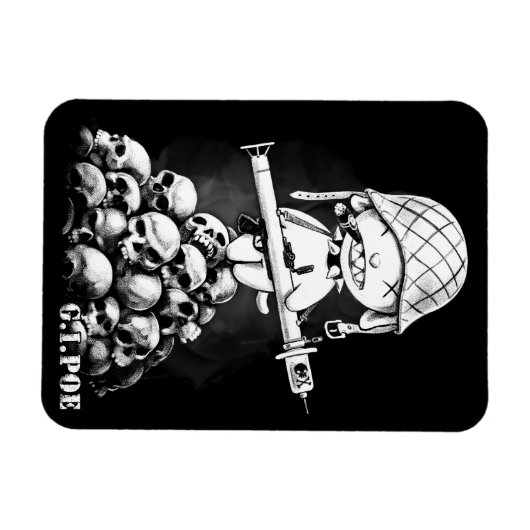 G.I. Poe - Een echte zombie held - Magnet Magneet (Horizontaal)