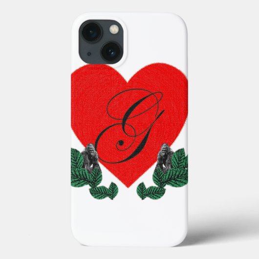 G in een hart (aanpasbaar) Case-Mate iPhone case (Achterkant)