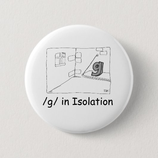 G In isolatie Ronde Button 5,7 Cm (Voorkant)