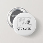 G In isolatie Ronde Button 5,7 Cm (Voorkant /achterkant)