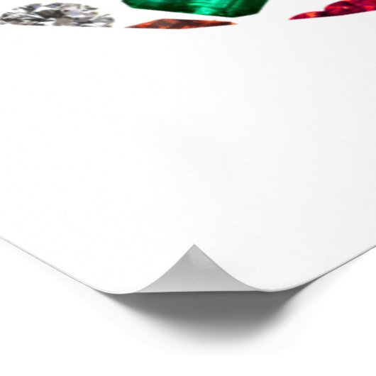 G Initiaal Gemstone Design Poster (Hoek)