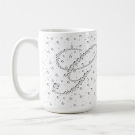G Initiaal Monogram Witte Diamanten Print Koffiemok