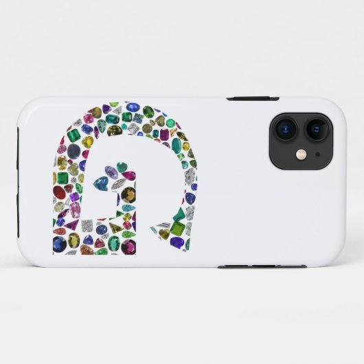 G Initial Gemstone Design Case-Mate iPhone Case (Achterkant (horizontaal))