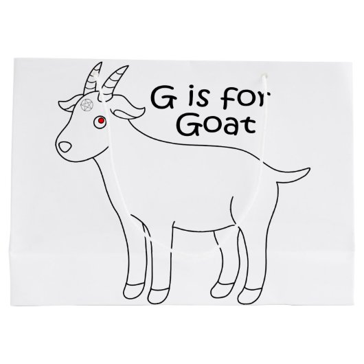 G is voor cadeautas voor geiten (Achterkant)