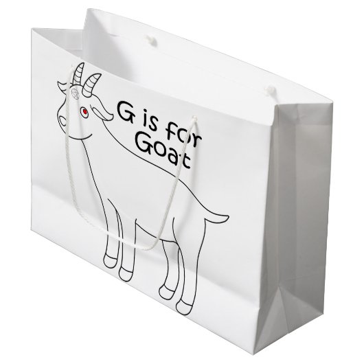 G is voor cadeautas voor geiten (Voorkant Gekanteld)