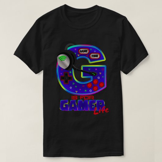 G is voor gamer LIFE T-shirt (Design voorkant)