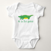 G is voor Gator Green Alligator Crocodile Romper (Voorkant)