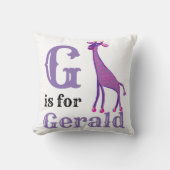 G is voor Gerald Baby boy Kussen (Voorkant)