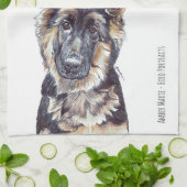 G is voor German Shepherd Theedoek (Gevouwen)