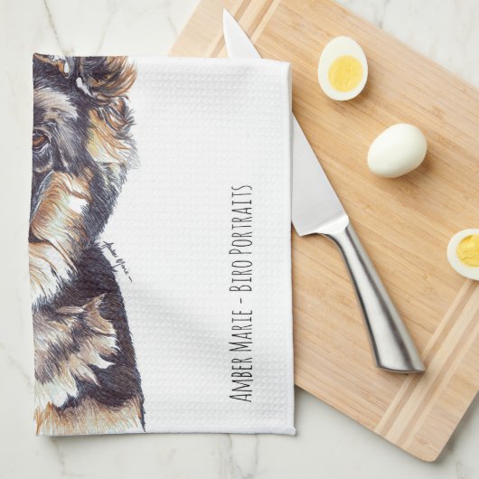 G is voor German Shepherd Theedoek (Quarter Fold)