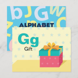 G is voor Gift - Alphabet Flash Kaart