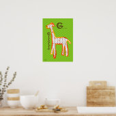 "G is voor giraf" digitaal poster (Keuken)