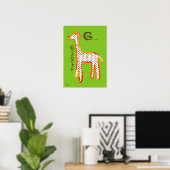"G is voor giraf" digitaal poster (Thuiskantoor)