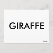 "G" is voor Giraffe Alphabet Flashcard Briefkaart (Achterkant)