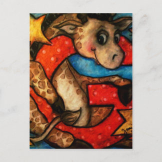 G is voor Giraffe Briefkaart