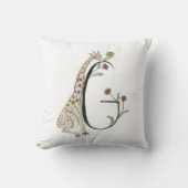 G is voor Giraffe en Gerber Daisy Pillow! Kussen (Voorkant)