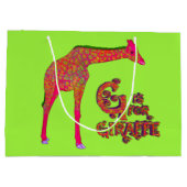 G is voor Giraffe, Groen-Groene Bag van de Verjaar Large Cadeautasje (Achterkant)