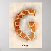 G is voor Giraffe Poster (Voorkant)