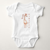 G is voor GIRAFFE Whimsical Baby Bodysuit (Voorkant)