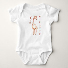 G is voor GIRAFFE Whimsical baby romper