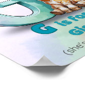 G is voor Giraffe – Zachte Alfabet Dieren Muur Kun Poster (Hoek)