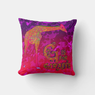 G is voor Giraffee (CKC)-Square Sierkussen
