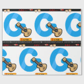 G is voor gitaar cadeaupapier (Vlak)