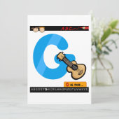 G is voor gitaar kaart (Staand voorkant)