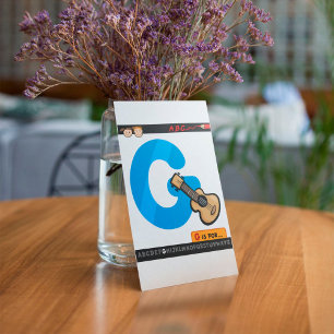 G is voor gitaar kaart