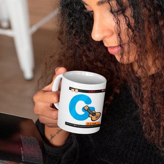 G is voor gitaar koffiemok