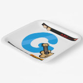 G is voor gitaar papieren bordje (Gebogen)