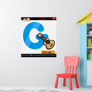 G is voor gitaar poster