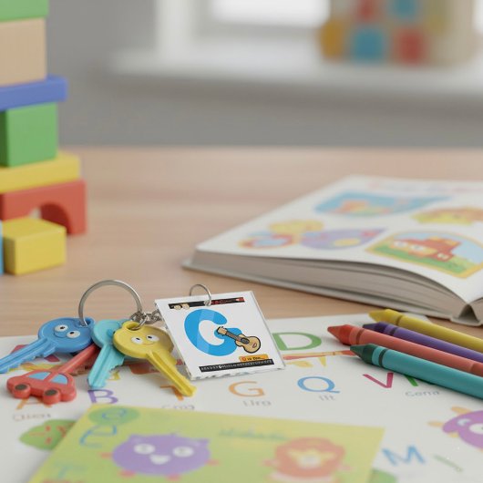 G is voor gitaar sleutelhanger