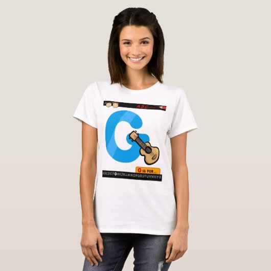 G is voor gitaar t-shirt (Voorkant volledig)