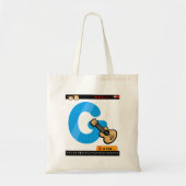 G is voor gitaar tote bag (Voorkant)