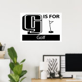 G is voor Golf Poster (Thuiskantoor)