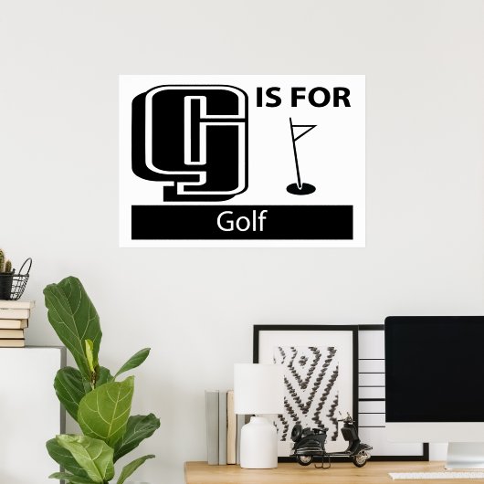G is voor Golf Poster (Thuiskantoor)
