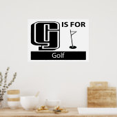 G is voor Golf Poster (Keuken)