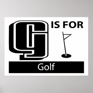 G is voor Golf Poster