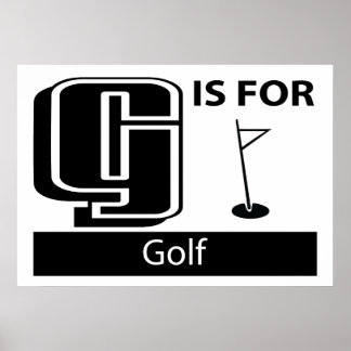 G is voor Golf Poster