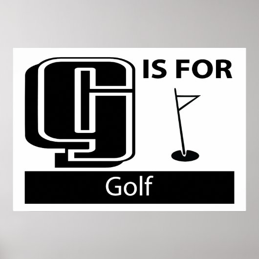 G is voor Golf Poster (Voorkant)