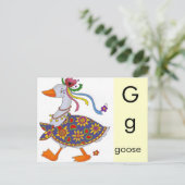 G is voor Goose Briefkaart (Staand voorkant)