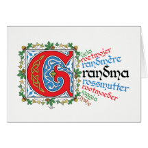 G is voor Grandma Kaart