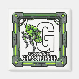 G is voor Grasshopper – GTA-stijl ABC-leren Magneet