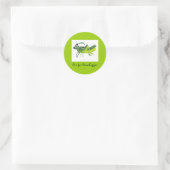 G is voor Grasshopper Ronde Sticker (Tas)