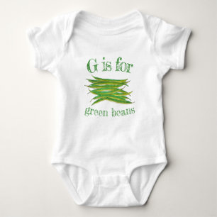 G is voor groene bonen zomer tuin groente groenten romper