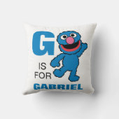 G is voor Grover | Jouw namen toevoegen Kussen (Achterkant)